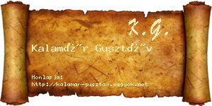 Kalamár Gusztáv névjegykártya