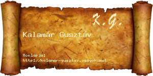 Kalamár Gusztáv névjegykártya